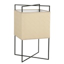 Lámpara de Mesa Negra con Pantalla Amarilla E27 60W