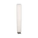 Lampara  Pie E-27*2L*40W(N/B) Acab.Cromo Con Pant. Blanca
