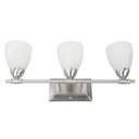 Lámpara de Pared E27 3 luces 60W - Acabado Níquel Satinado