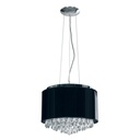 Lámpara Colgante Negro detalles en cristal 8L