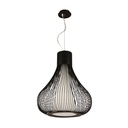 Lámpara Colgante Negro y Cromo 1 Luz E27 60W