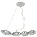Lámpara Colgante LED acabado en Aluminio y Acero 6L
