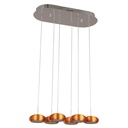 Lámpara Colgante Cromo LED 6 Luces 4.8W 3500K