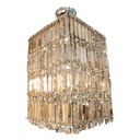 Lámpara Colgante Cromo Cristal 6 Luces E27 40W