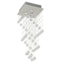Lámpara Colgante Acero Inoxidable Cristal 3 Luces GU10 50W