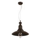 Lampara  Colgante 1Lt E27 120V 60Hz (B/N) Acab. En Chocolate Brillante Cepillado En Bronce