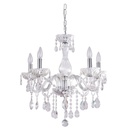 Lámpara Colgante Cromo Cristal 5 Luces E14 60W