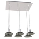 Lámpara Colgante LED 6 luces 5W - Acabado Cromo
