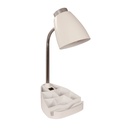Lampara  Escritorio 1Lt 120V 60Hz 15W (B/N) Acab. Cromo+Blanco