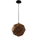 Lámpara Colgante Negro y Dorado 1 Luz E27 60W