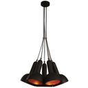 Lámpara Colgante Negra 7 Luces E27 60W