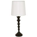 Lámpara de Mesa Negra con Pantalla 1L 60W