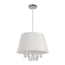 Lámpara Colgante Tela Blanca Transicional 40w E27 1 Luz