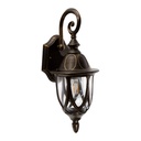 Farol De Pared Negra Y Dorado 100w E27 1 Luz