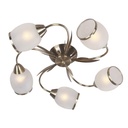 Lampara De Techo Bronce Antiguo 60w E27 5 Luces