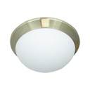 Plafón Bronce Antiguo Vidrio Opalizado 40w 1 Luz