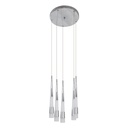 Lámpara Colgante Lumicentro LED Color Cromo de 5 Luces
