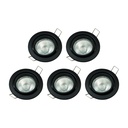 Lámpara Empotrable Lumicentro 5 Pack Negro 1 Luz G6.35