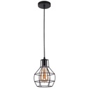 Lámpara Colgante Vintage Negro Mate 60W E27 1 Luz