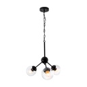 Lámpara Colgante Moderna Ike Lite Negro 60W E27 de 3 Luces