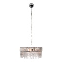 Lámpara Colgante Cromo Cristal 6 Luces E27 40W
