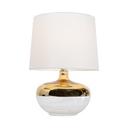 Lámpara de mesa, Transparente y dorado 1L E27 60W