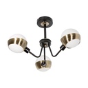 Lámpara de Techo Moderno Bronce Antiguo 40w E14 3 Luces