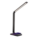 Lámpara de escritorio Táctil para cambios de luz LED con cargador inalambrico negro 1 Luz 9w