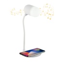 Lámpara de Escritorio LED, cargador Inalámbrico, Altavoz, Bluetooth, Regulable, Cambio de Color, 5w.