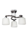 Lámpara Techo Cromo Madera Oscura E27 40W  3 Luces
