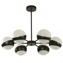 Lámpara Colgante Sputnik Negro Mate E27 40w 6 Luces