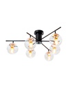 Lámpara de Techo Sputnik Negro Mate Oro E27 40w 6 Luces
