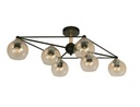 Lámpara de Techo Sputnik Negro Oro Ambar E27 G45 40w 6 Luces