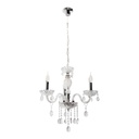 Lámpara Colgante Lumicentro Plata y Cristal 3 Luces