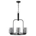 Lámpara Colgante  Negro Mate 6 Luces 60W E26