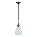 Colgante Acero & Madera Marrón Claro E27 1 Luz