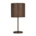 Lámpara de mesa E27 1L 60W pantalla con acabado café tipo bamboo