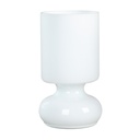 Lámpara de mesa vidrio blanco E12 40w 1 Luz