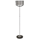 Lámpara de Piso E14 3 luces 60W - Acabado Negro Mate/Níquel Satinado