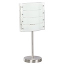 Lámpara de Mesa Níquel Satinado/Blanco E27 60W