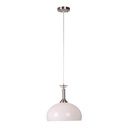 Lámpara colgante E27 1 Luz 60W acabado en niquel satinado con pantalla de vidrio