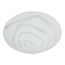 Lámpara De Techo Plafón Blanco Remolino 60w E27 1 Luz