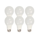 Set 6 Focos LED E27 5W Luz Cálida