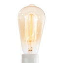 Foco Vintage Filamento de Carbono ST64 Foco Edison Regula la Intensidad de la Luz Atenuable Foco Estilo Vintage  Ámbar 40w 2200k Socket E27 Lightek