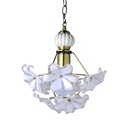 Lámpara Colgante Lumicentro Bronce y Porcelana 60 W E27