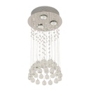 Candil De Techo Cromo Colgante Cristal Ahumado G10 3 Luces