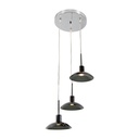 Lámpara Colgante Inlite LED Color Cromo de 3 Luces