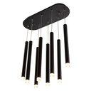 Lámpara Colgante LED Lumicentro Negro Mate 8 Luces