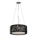 Lámpara Colgante Inlite Color Negro Brillante 60 W 3 Luces