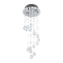 Lámpara Colgante  Acabado Cromo  Cristal  2 Luces  GZ10
